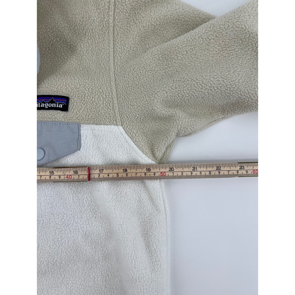 Patagonia Synchilla Snap-T Fleece Pullover Cream Off White Two-Tone Women Size M - Picture 5 of 8